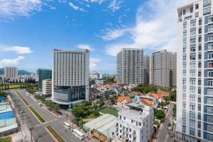 an aerial view of a city with tall buildings at Oasky Vũng Tàu - AnNam's Home in Vung Tau