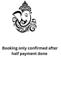 a sign that saysboxing only confirmed after half payment done at Explore bharat in Kedārnāth
