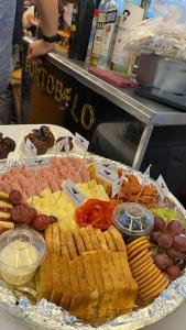 a tray of different types of food on a table at Yate PORTOBELO LUXURY in Buenaventura