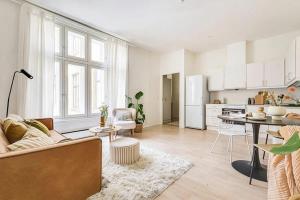 Η κουζίνα ή μικρή κουζίνα στο Modern 3BR Apartment in Oslo City Center +19 φωτογραφίες