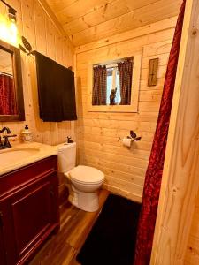 Koupelna v ubytování Big Bear Log cabin