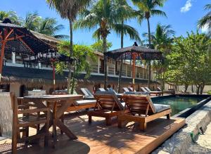 Hồ bơi trong/gần Amaite Holbox - Oceanfront Hotel
