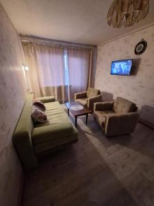 TV/trung tâm giải trí tại Квартира з балконом 2 кімнати вул 23 серпня 13А