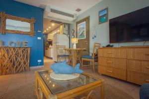 Μια τηλεόραση ή/και κέντρο ψυχαγωγίας στο Optimum Oasis - Royal Retreats at Maho Beach Studio