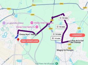 Un mapa de las mejoras propuestas para la ciudad de Dallas. en The Avengers House, 7 pers 10 min Disneyland Paris, en Magny-le-Hongre