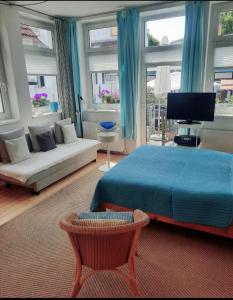 Postel nebo postele na pokoji v ubytování Haus Alexandrine