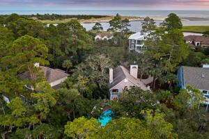 an aerial view of a house with trees at MG3080: 3080 Marshgate in Seabrook Island