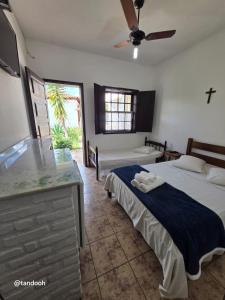 Ένα ή περισσότερα κρεβάτια σε δωμάτιο στο Pousada São José da Serra