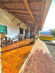 Balkón nebo terasa v ubytování Casa Castañeto Barichara