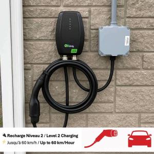 a black hose is hooked up to a wall at Le Cozy Unit #3 2 Bedroom in Quebec in Quebec City