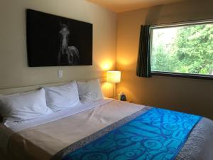 Ένα ή περισσότερα κρεβάτια σε δωμάτιο στο The Hitching Post Motel