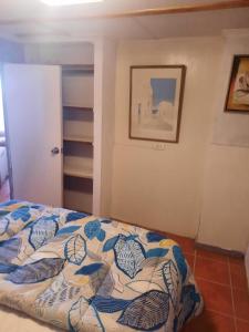 Postel nebo postele na pokoji v ubytování Cabaña recinto Super vista, WIFI con terraza3