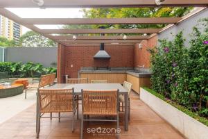 Siseõu või muu väliala majutusasutuses Sua estadia completa em prédio c/ piscina e academia na melhor localização de São Paulo - CARs