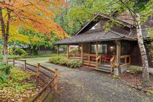 Zahrada ubytování Alpine Cabin