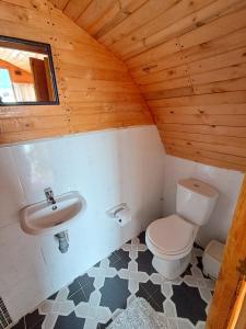 Koupelna v ubytování Cabaña Lunar