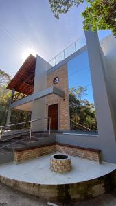 Bygningen som feriehuset ligger i