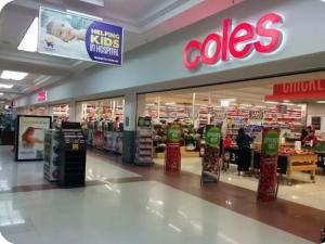 a coles store with a coles sign in a store at Mains Rd studio 带沙发阳光房 M8 in Brisbane