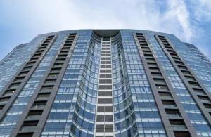 een hoog gebouw met veel ramen bij 40 sqm Studio at Aeon Towers in Davao City