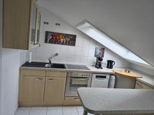 Kuchyň nebo kuchyňský kout v ubytování Lux-Apartment Böblingen + 9 fotografií