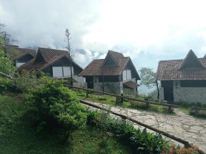 a group of houses with tiled roofs at Heaven House Sapa in Sapa