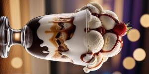 une bouteille en verre remplie de pudding au chocolat et de fraises dans l'établissement Hotel The Vintage villa Jaisalmer, à Jaisalmer