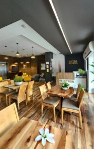 Kuchyň nebo kuchyňský kout v ubytování Hotel Alysa Korce