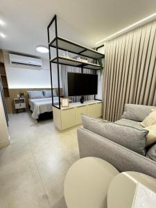 Postel nebo postele na pokoji v ubytování Studio Mobiliado Batista Campos