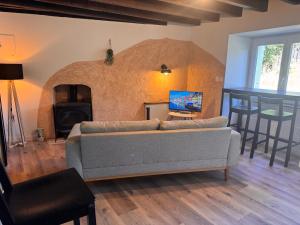 Posezení v ubytování Le Perlez