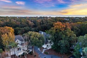 an overhead view of a house in the woods at OG18: 18 Ocean Green in Kiawah Island