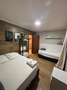 Postel nebo postele na pokoji v ubytování Maravilhosos Apartamento completo Marina Clube