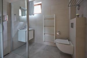a bathroom with a toilet and a sink at Rezort Gothal Apartmány a Penzióny in Donovaly