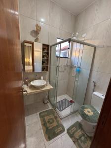 Koupelna v ubytování Casa com Vista de Caxambu