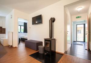 Μια τηλεόραση ή/και κέντρο ψυχαγωγίας στο Chalet Resort Montafon -Kollin & Cirrus-