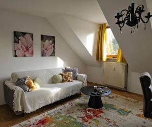 Postel nebo postele na pokoji v ubytování Quelle