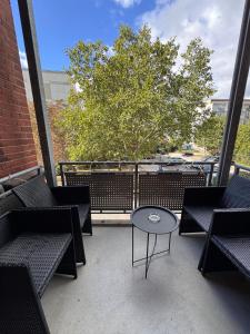 Balkón nebo terasa v ubytování Ferienwohnung "Charlotte" nahe der Elbe mit kostenlosem Parkplatz vor der Tür