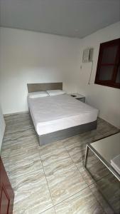 ein Schlafzimmer mit einem großen Bett in einem Zimmer in der Unterkunft Pousada Dona Maria in Paraty