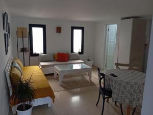 Posezení v ubytování duplex Hammamet