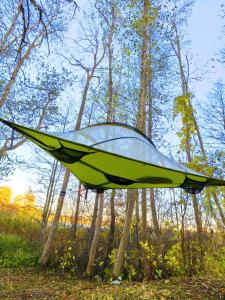 a greenstroke at Tree tents Camping "Fight Hill" in Matuļi