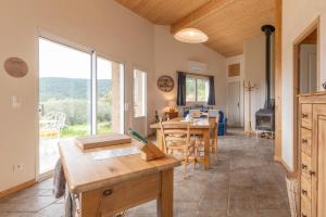 Posezení v ubytování Eco Gîte