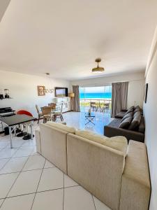 Posezení v ubytování Hospedatom - Incrível Apartamento Frente Mar Praia Grande