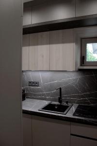 Η κουζίνα ή μικρή κουζίνα στο Luxus Vendégház a Szigetköz szívében