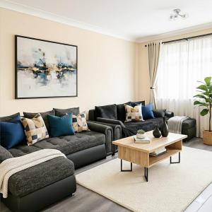 Χώρος καθιστικού στο Nayla house