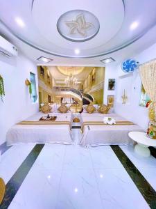 Χώρος καθιστικού στο Hoàng Nga 2 Homestay +45 φωτογραφίες