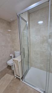 un bagno con doccia e WC di apartamento Écija Torcal a Écija Altre 5 foto