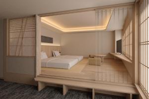 Ένα ή περισσότερα κρεβάτια σε δωμάτιο στο Hotel Fork & Knife Miyajima +3 φωτογραφίες