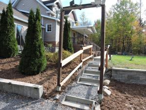 a set of stairs leading up to a house at Gite Passion et Tendresse B&B in Shefford