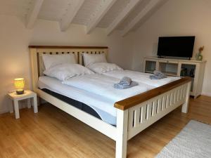 Ένα ή περισσότερα κρεβάτια σε δωμάτιο στο Apartment Paris