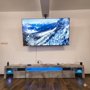 TV a/nebo společenská místnost v ubytování Casa Ghighiu