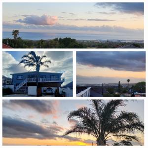 vier verschillende foto's van een palmboom en een huis bij Sunnyridge Sky East London in East London