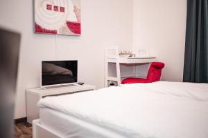 TV a/nebo společenská místnost v ubytování Na Mandlu